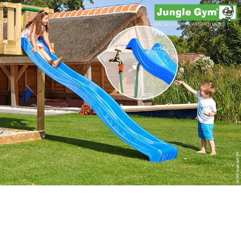 Jungle Gym Rutschebane Blå   65 Meter