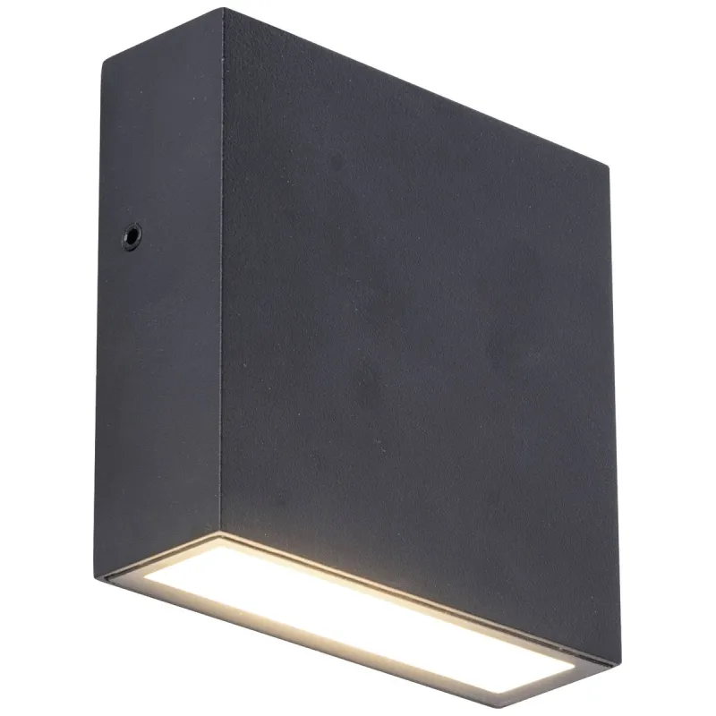 Lutec Væglampe Udendørs   Gemini Xf Sort    36x110x110mm
