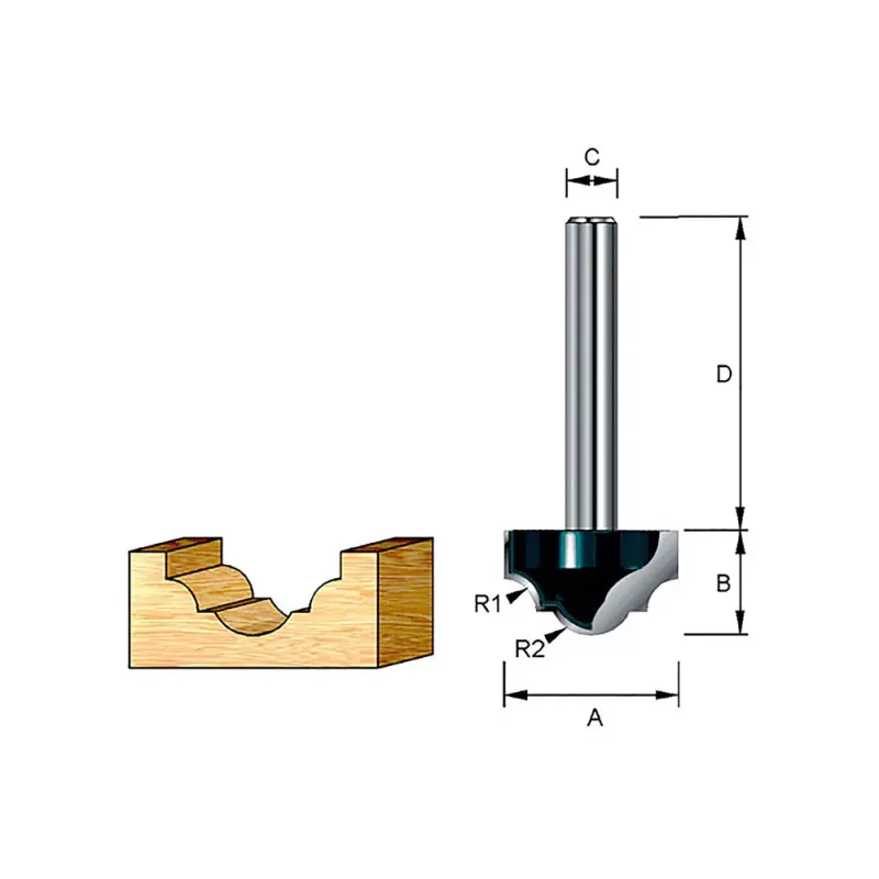 Makita Afrundingsfræser   Leje 17 3mm  -48480