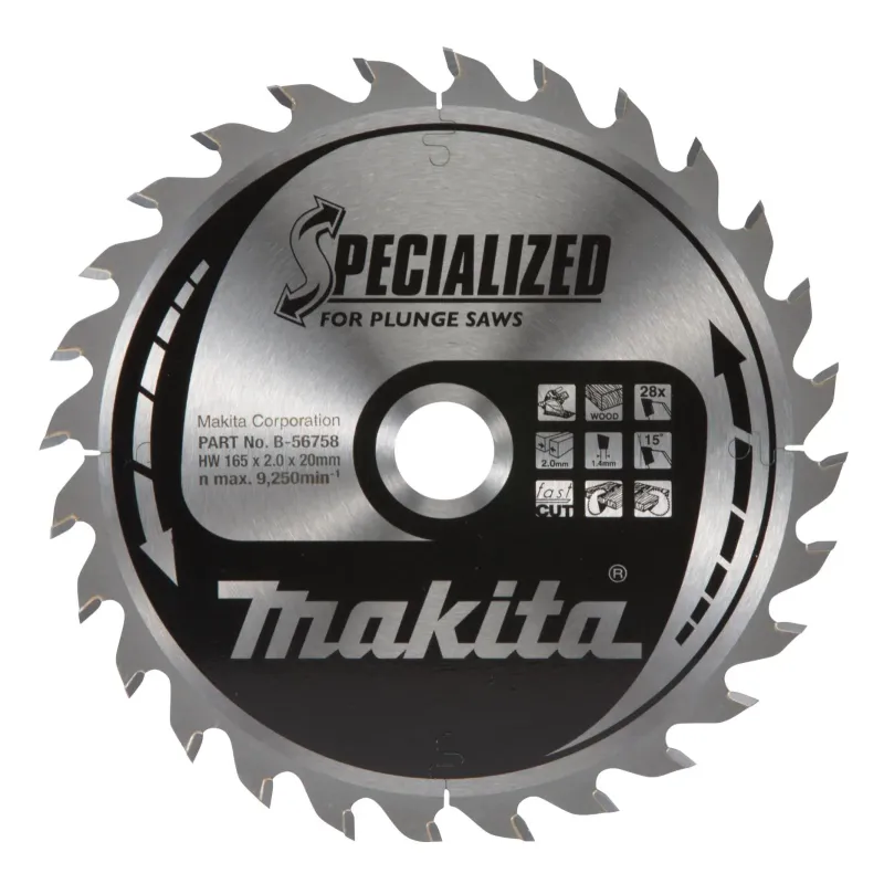 Makita Hm Savklinge 165x20x28z Træ  -56758