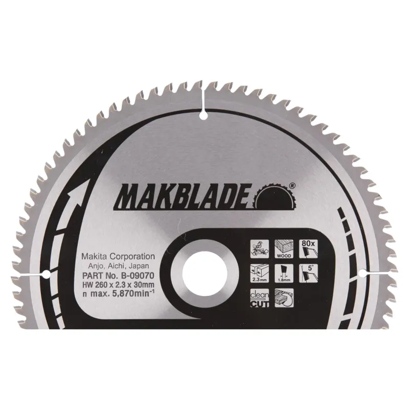 Makita Hm-klinge 260mm 80t  -32845