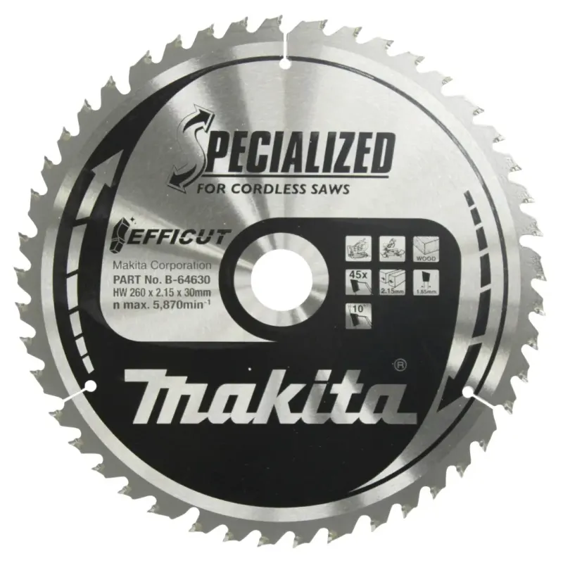 Makita Klinge Tct 260x30mm 45t Effi  -64630