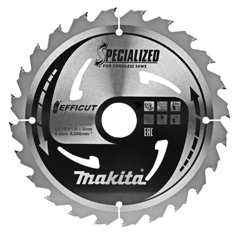 Makita Klinge Tct 190x30mm 24t Effi  -64185