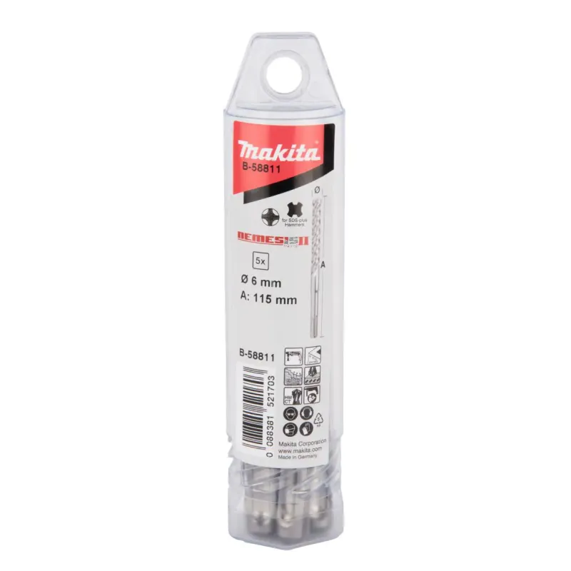 Makita Sds-plus 6x110mm Nemesis2 5st  -58811
