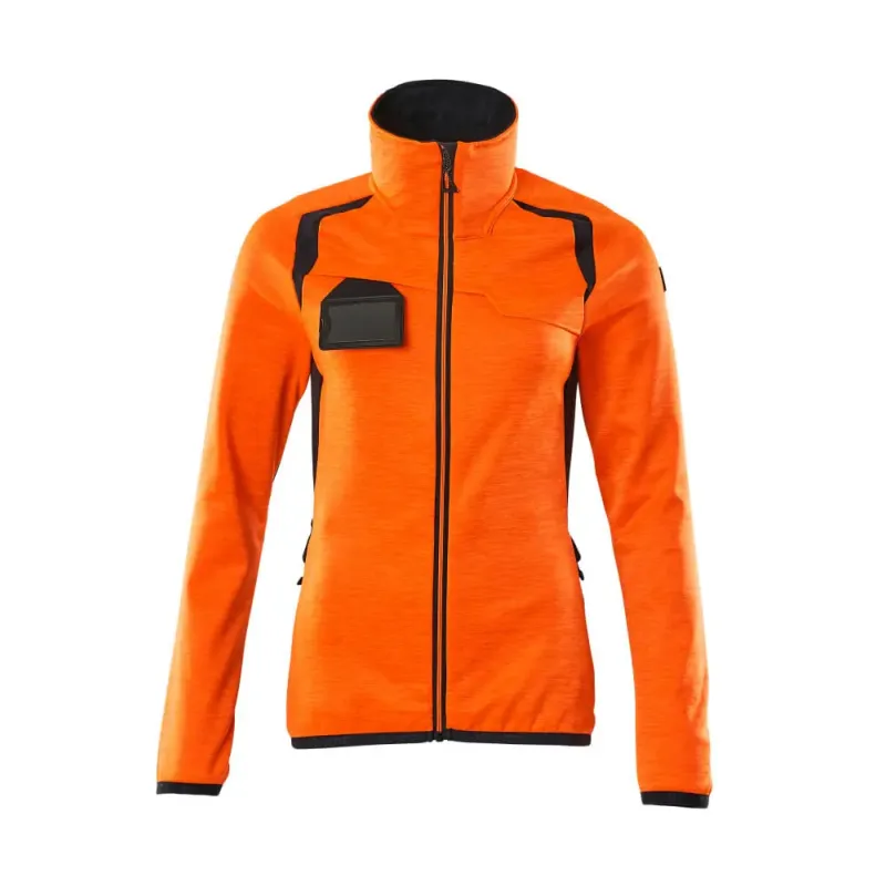 Mascot  Accelerate Safe Fleecetrøje Med Lynlås 19453-316 Dame Hi-vis Orange-mørk Marine