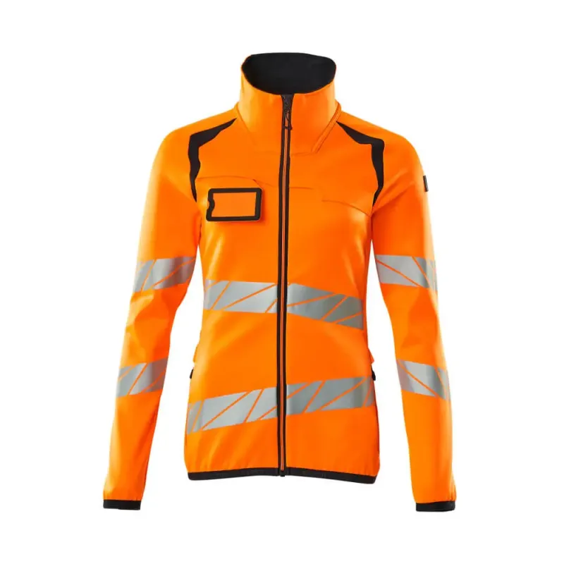 Mascot  Accelerate Safe Fleecetrøje Med Lynlås 19153-315 Dame Hi-vis Orange-mørk Marine
