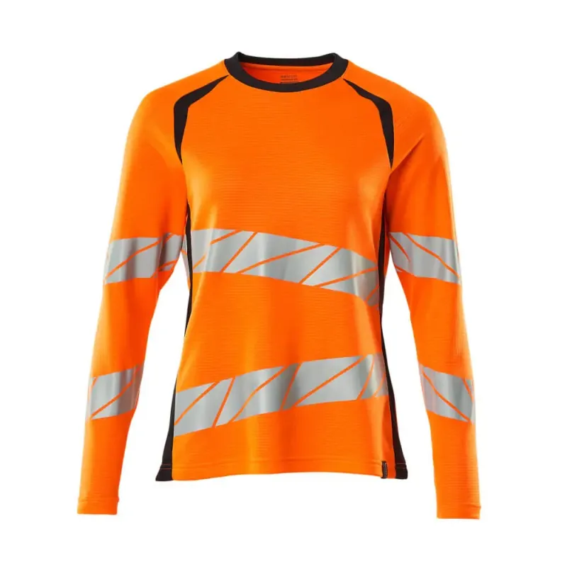 Mascot  Accelerate Safe  -shirt  Langærmet 19091-771 Dame Hi-vis Orange-mørk Marine