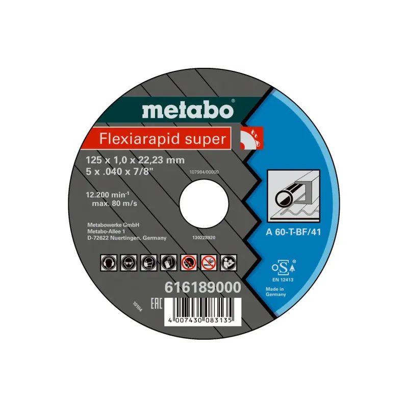Metabo 4007430083159 616191000 Kvalitetsklasse   60-    46-  Flexiarapid Super Stål