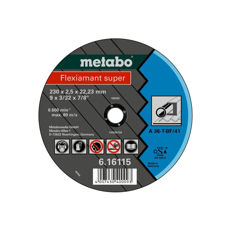 Metabo 4007430437341 616101000 Kvalitetsklasse   36-  Flexiamant Super Stål