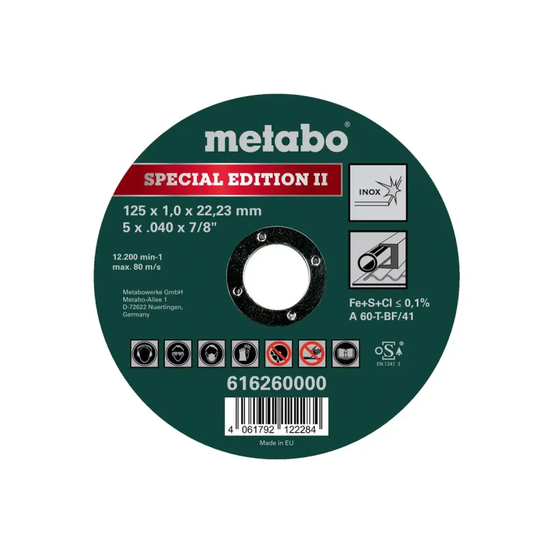 Metabo 4061792122284 616260000 Kvalitetsklasse   60-  Limited Edition-special Edition Inox