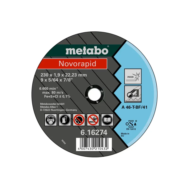 Metabo 4007430205865 616270000 Kvalitetsklasse   46-  Novorapid Inox