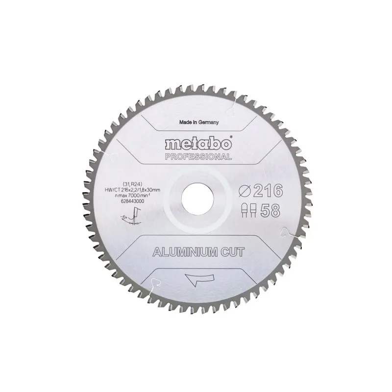 Metabo 4061792173842 628448000 Rundsavklinge Aluminium Cut  Kvalitet Professional  Til Semistationære Rundsav