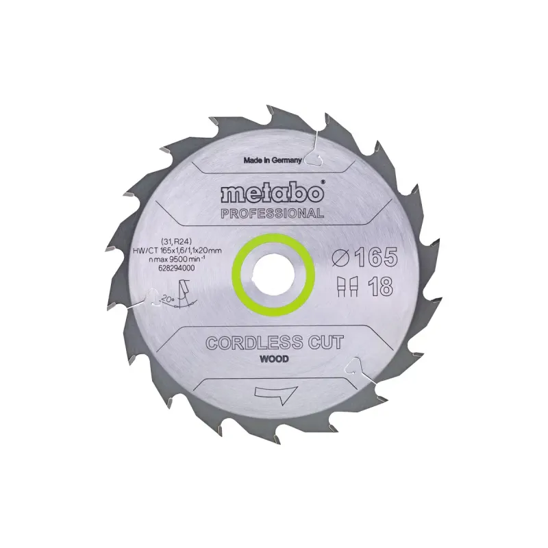 Metabo 4061792173736 628294000 Rundsavklinge Cordless Cut Wood  Kvalitet Professional  Til Håndrundsav