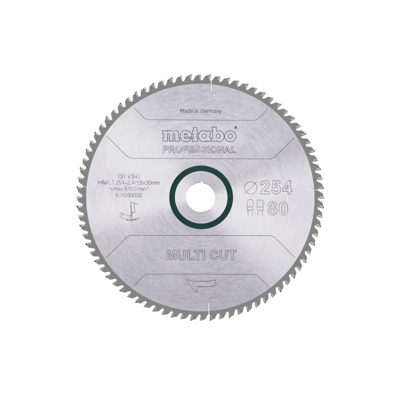 Metabo 4007430229540 628093000 Rundsavklinge Multi Cut  Kvalitet Professional  Til Semistationære Rundsav