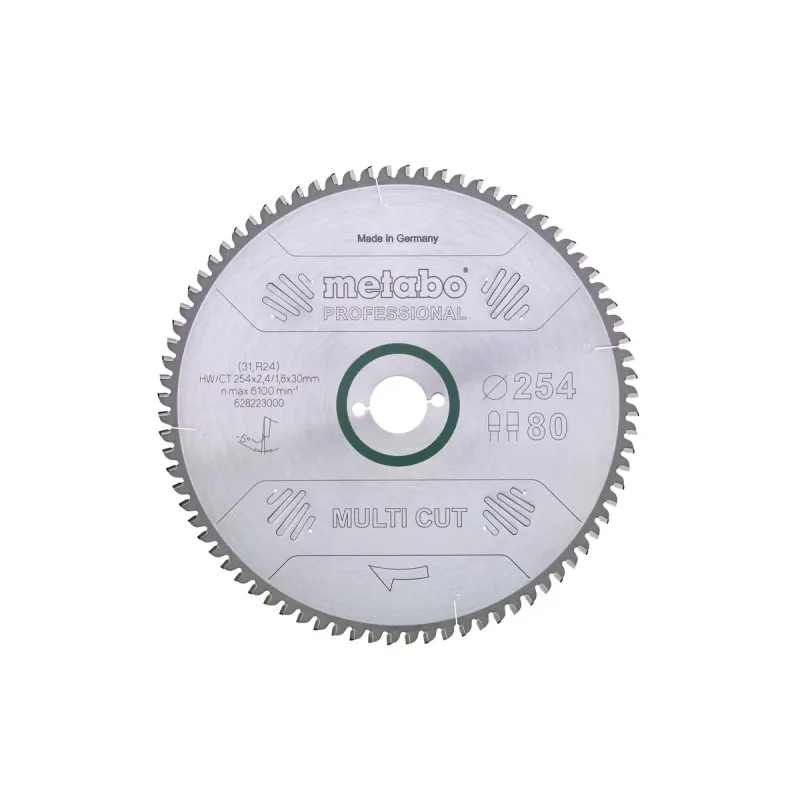Metabo 4007430263599 628063000 Rundsavklinge Multi Cut  Kvalitet Professional  Til Semistationære Rundsav