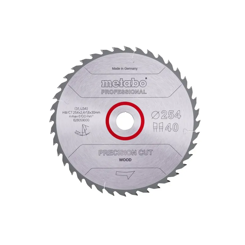 Metabo 4007430229533 628059000 Rundsavklinge Precision Cut Wood  Kvaliltet Professional  Til Semistationære Rundsav