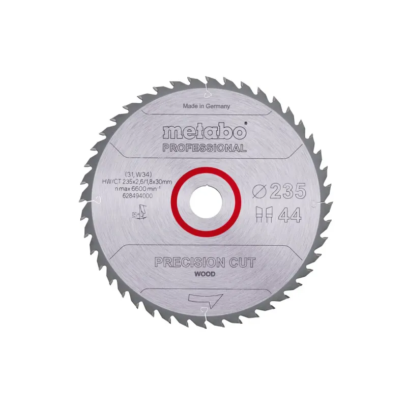Metabo 4061792188532 628494000 Rundsavklinge Precision Cut Wood  Kvalitet Professional  Til Håndrundsav