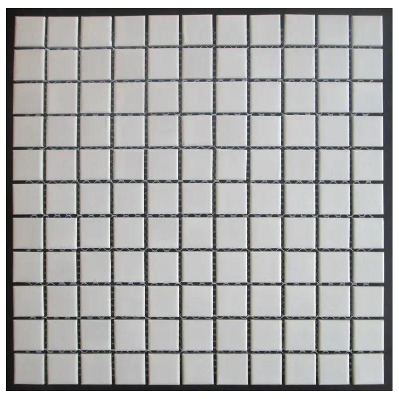 Mosaik Hvid Blank 23x23 Mm