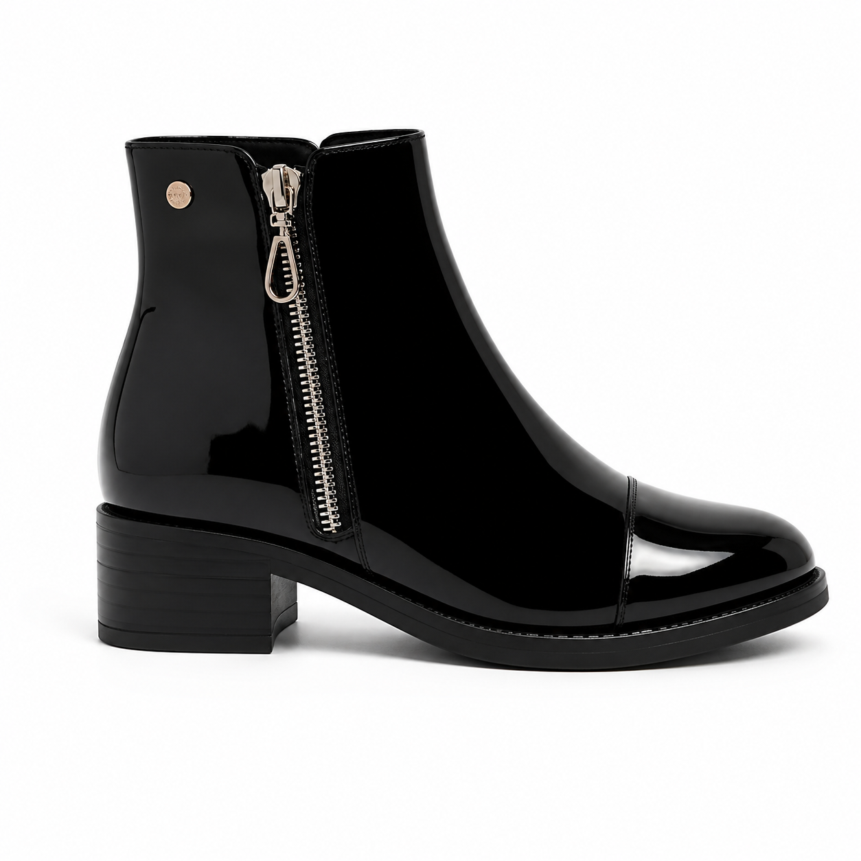 Noira Gloss Zip Boot 37