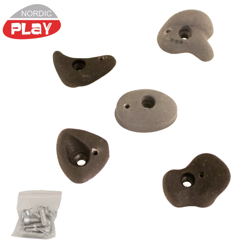 Nordic Play Klatresten   Stk    Polyresin Sort Grå Inkl  Skruer 805-464