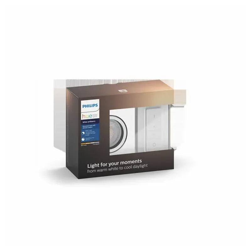 Philips Hue Milliskin Indbygningsspot Hvid 1x5 5w 230v Med Fjernbetjening Firkantet