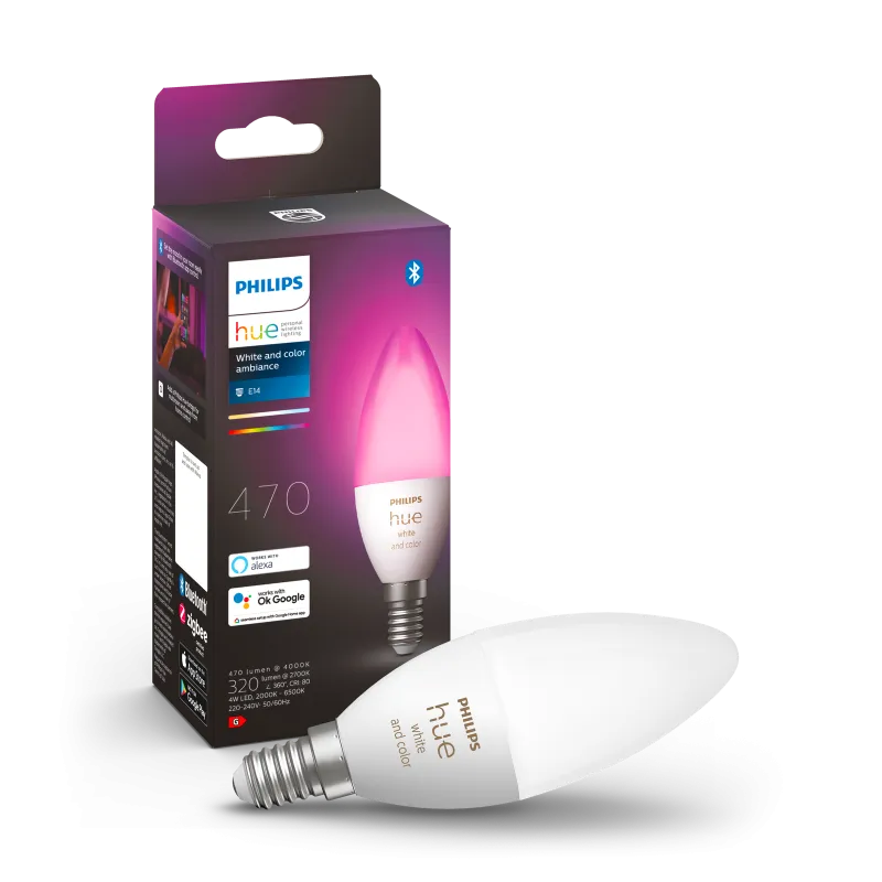 Philips Hue White Color Ambience 4w B39 E14  1p 929002294204