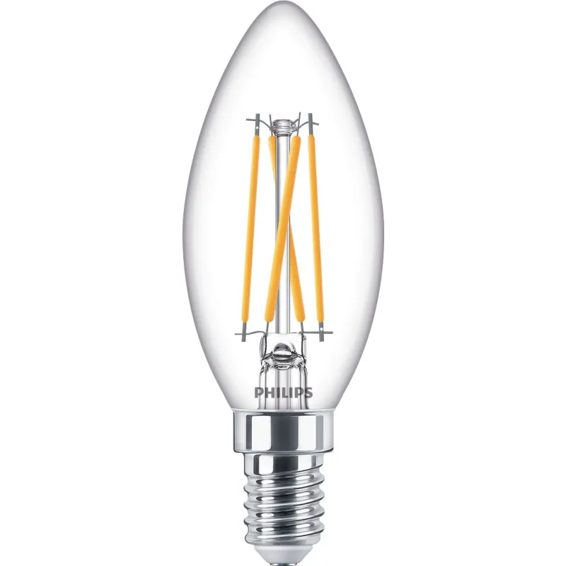 Philips Ledclassic Filament 40w Kerte E14   Varm Hvid Klar Dæmpbar    Stk 8718699645922