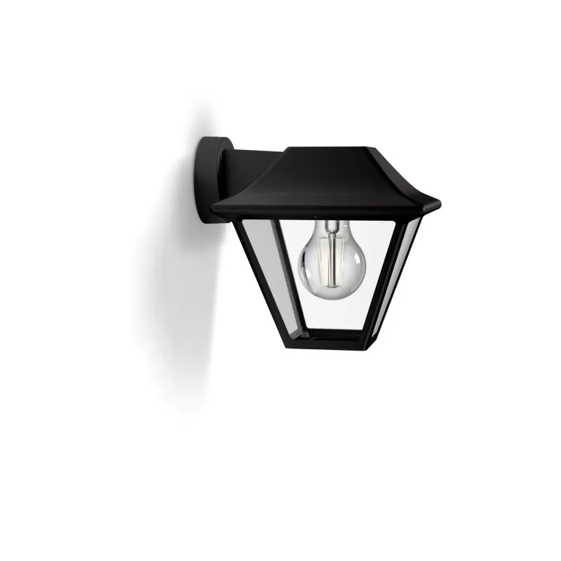 Philips Mygarden Alpenglow Down Væg Lanterne Sort 1x60w  8718696158159