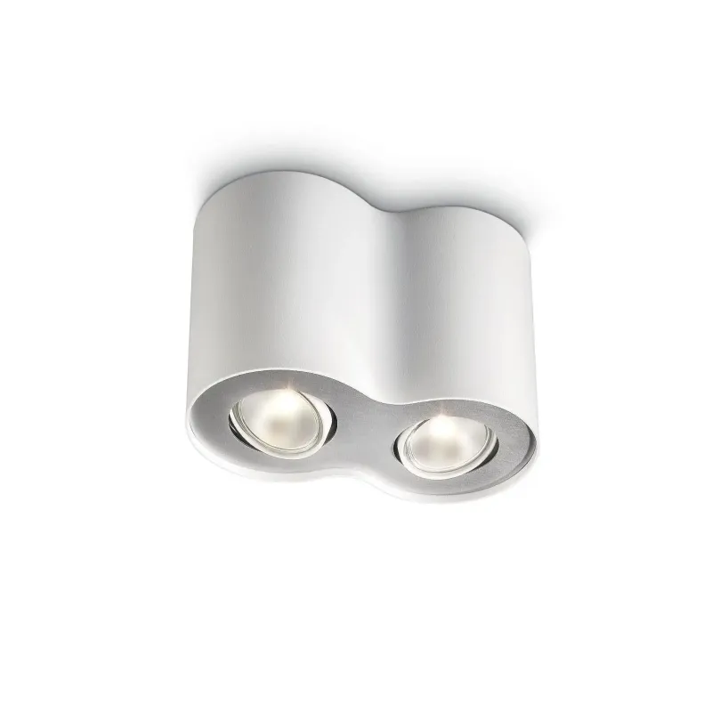 Philips Pillar Plate Spiral Hvid 2x50w