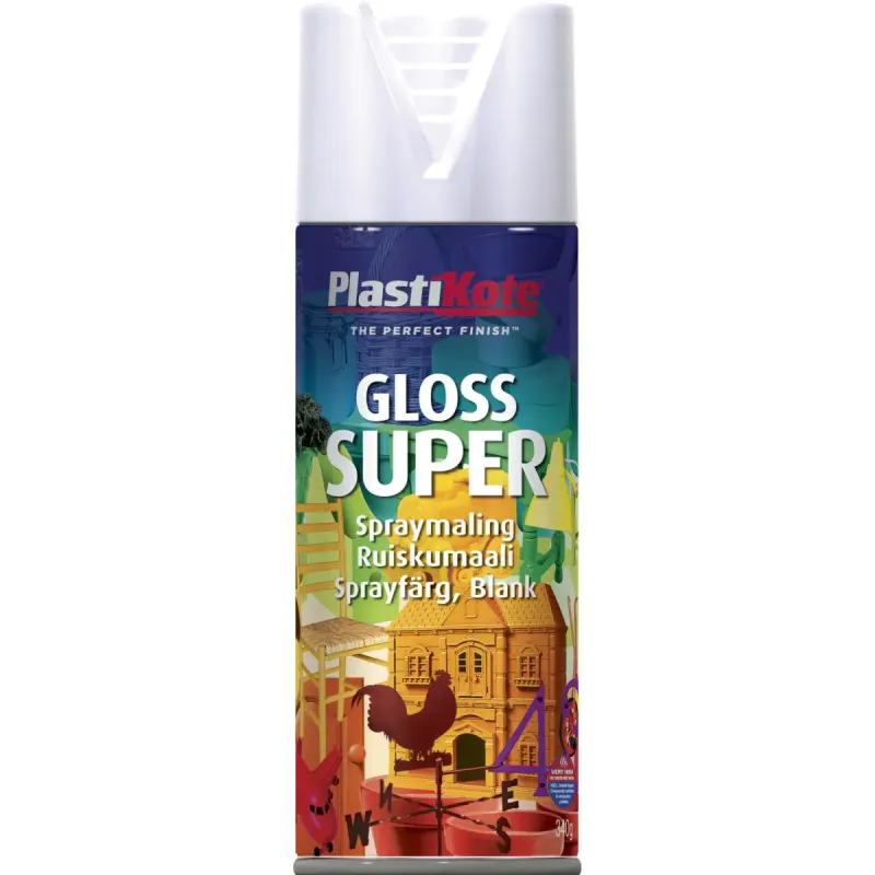 Plasti Kote Pk Super Ral9010 Hvid Blank 400ml
