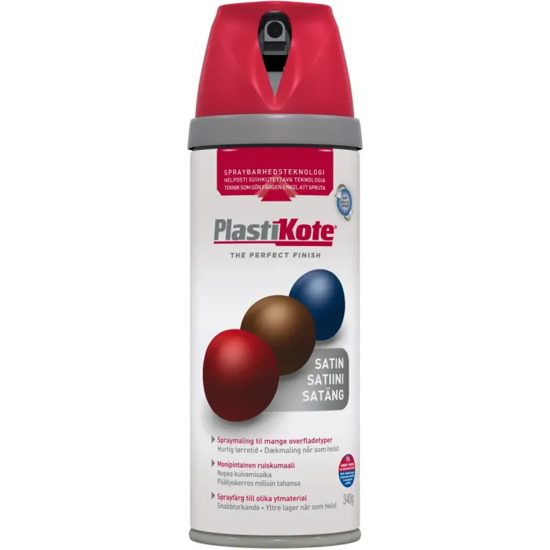 Plasti-kote Twist  Satin 22106 Postrød 400ml