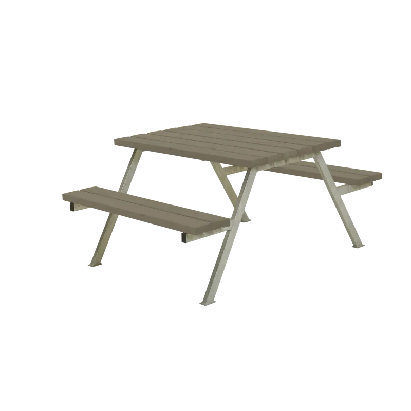 Plus Alpha Bord Bænkesæt 118 Cm Gråbrun