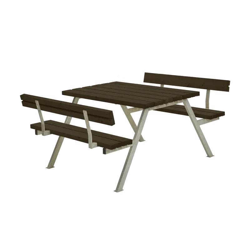 Plus Alpha Bord Bænkesæt     Ryglæn   118 Cm     Sort