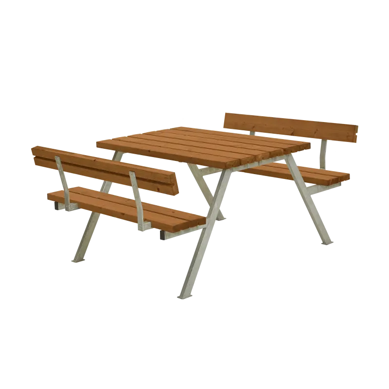 Plus Alpha Bord Bænkesæt     Ryglæn 118 Cm Teak