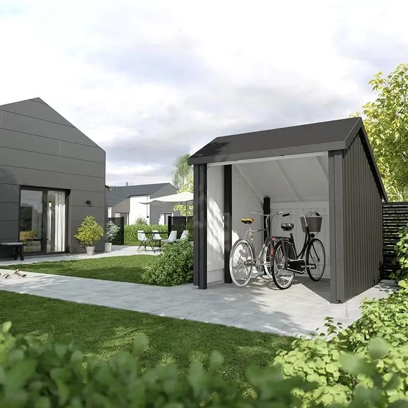 Plus Cykelskur  Udv  Grundmål:  Bxlxh 229x248x250 Cm  Ubehandlet  16756-