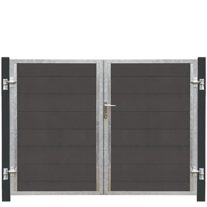 Plus Futura Dobbeltlåge Hi 197ã 145 Cm   16 Cm Gråsorte Stålstolper 17582-21