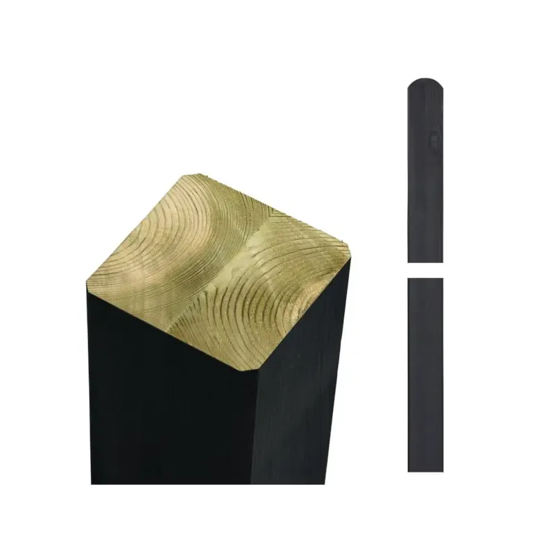 Plus Omlimede Stolper 90x90mm X128cm Sort