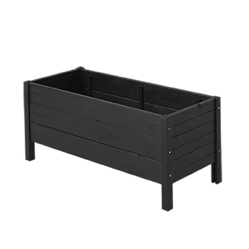 Plus Plantekasse På Ben 88x37x39 Fungicid Beh  Grundmalet Sort 18269-15