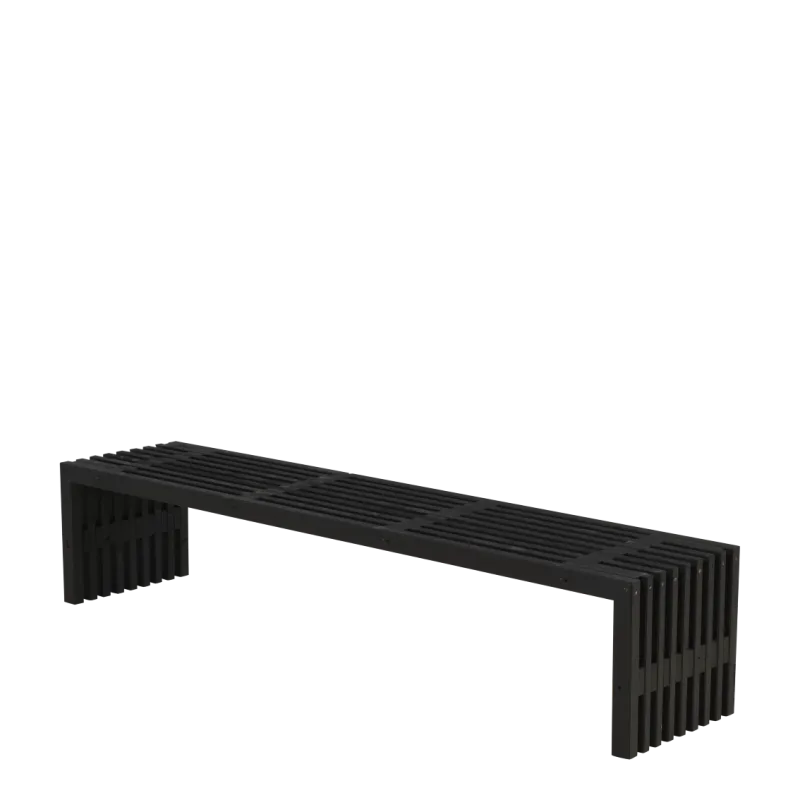 Plus Rustik Trallebænk Design 218x49x45cm Sort