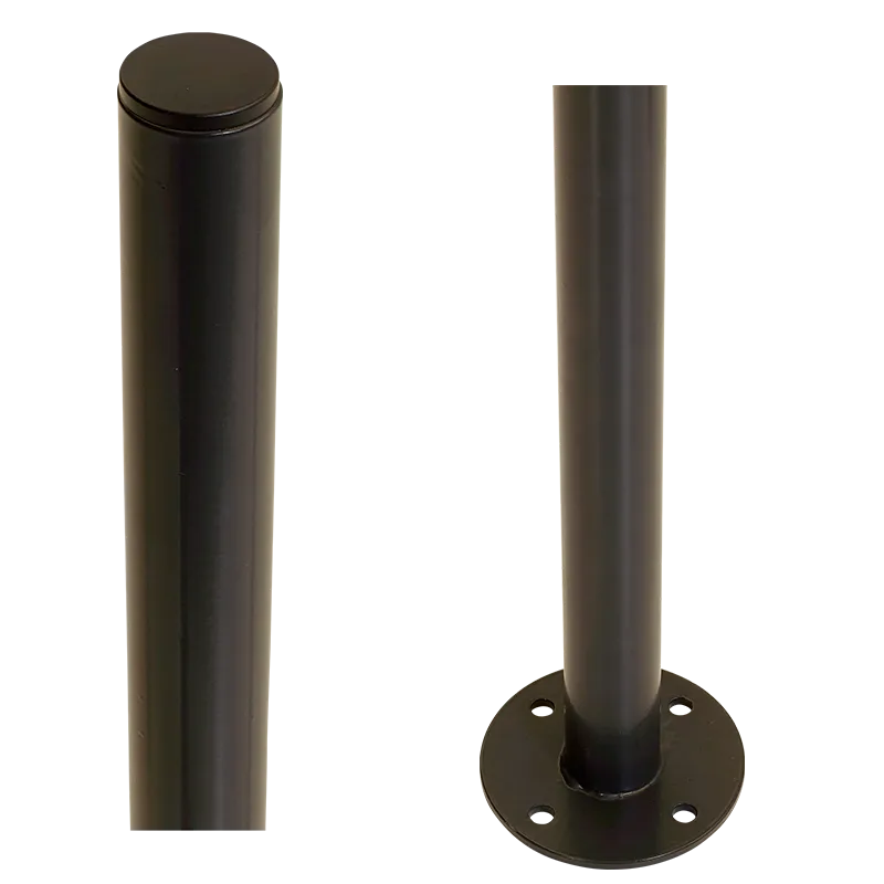 Plus Stålstolpe Rund Med Fod ø42 4mm     96cm Trykimprægneret