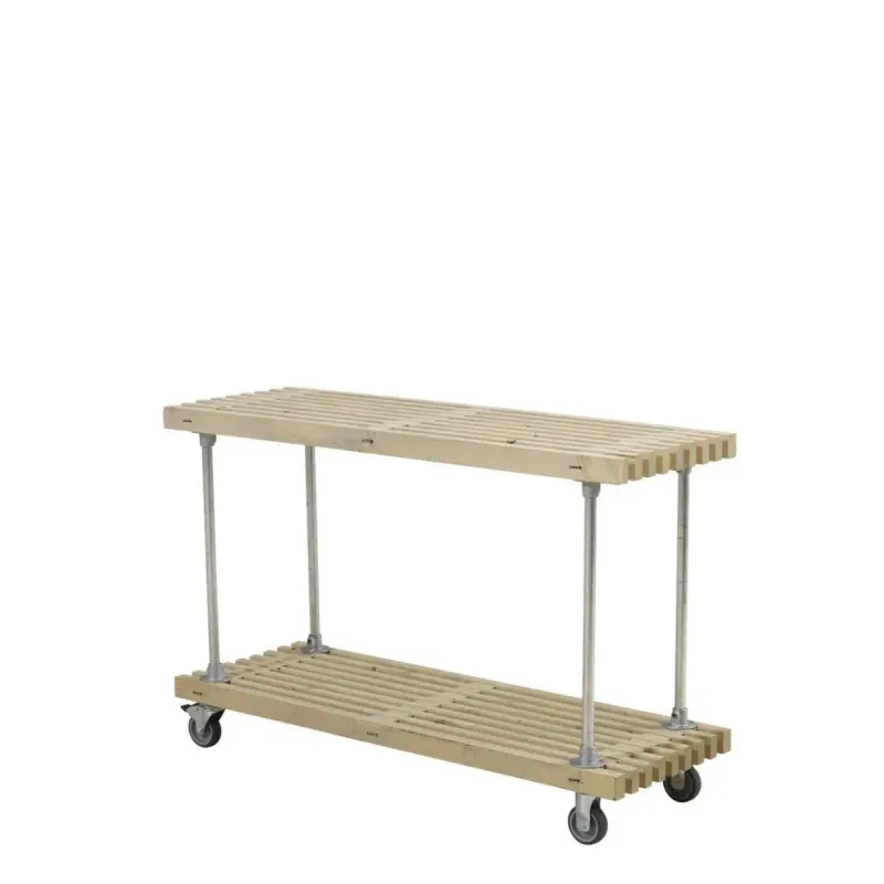 Plus Tralle Grill- Anretterbord   Hjul 140x49x90 Cm Drivtømmerfarve