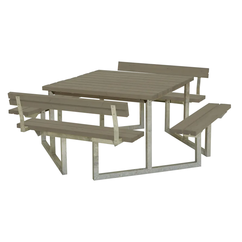 Plus Twist Bord Bænkesæt     Ryglæn 204 Cm Gråbrun 187811-18