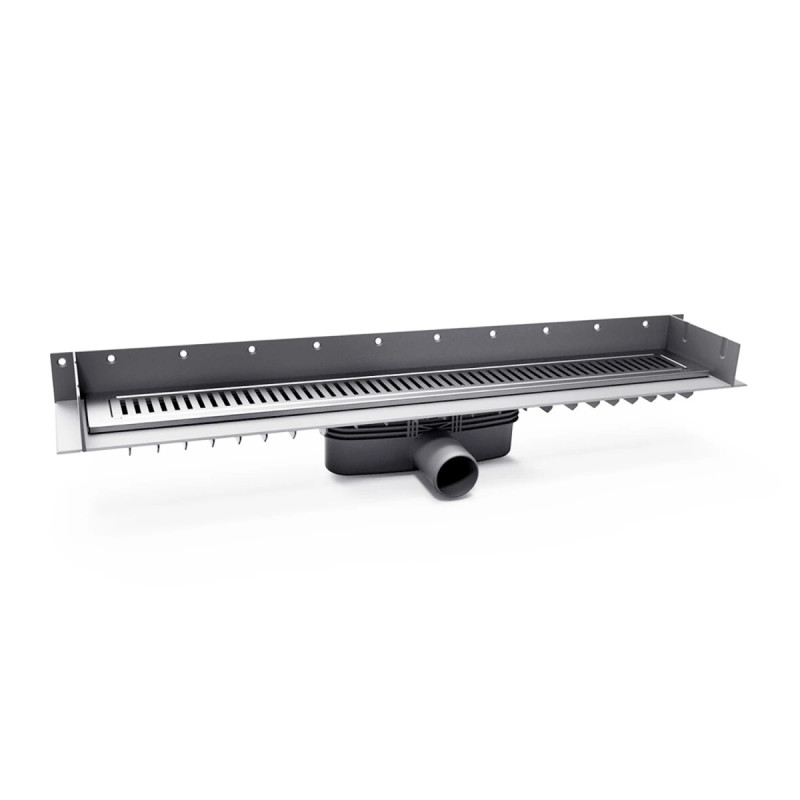 Purus Afløbsrendesæt 900mm Rib 50mm Vandret     Vandlås  Rist