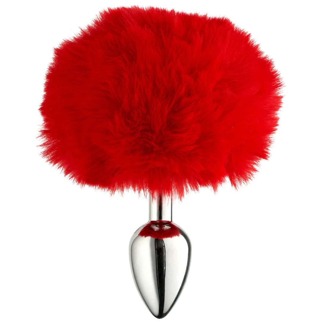 Alive Bdsm Line Fluffy Rød Metal Butt Plug