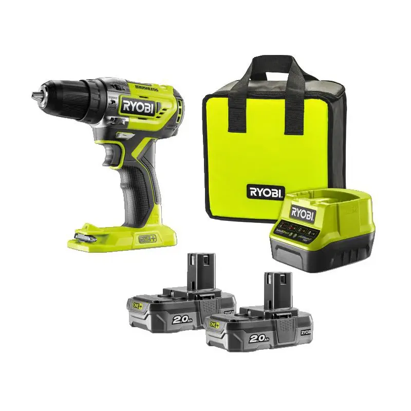 Ryobi Bore- Skruemaskine 18v   X2   Ah Batteri R18pd5-220s
