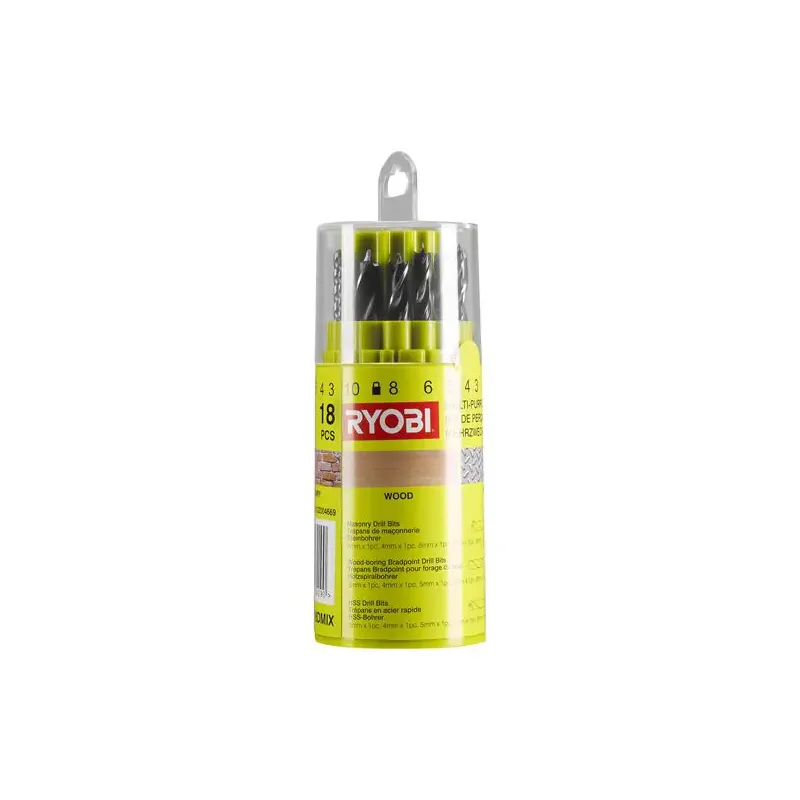 Ryobi Mix Sæt Med 18 Dele Rak18dmix
