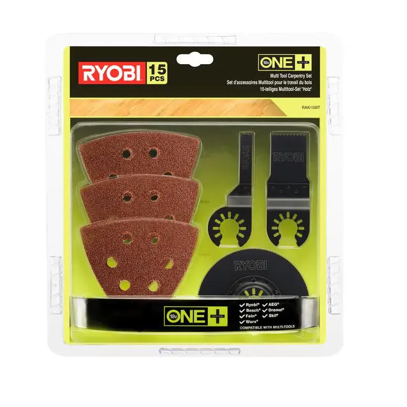 Ryobi Multiværktøjssæt Med 15 Dele Rak15mt