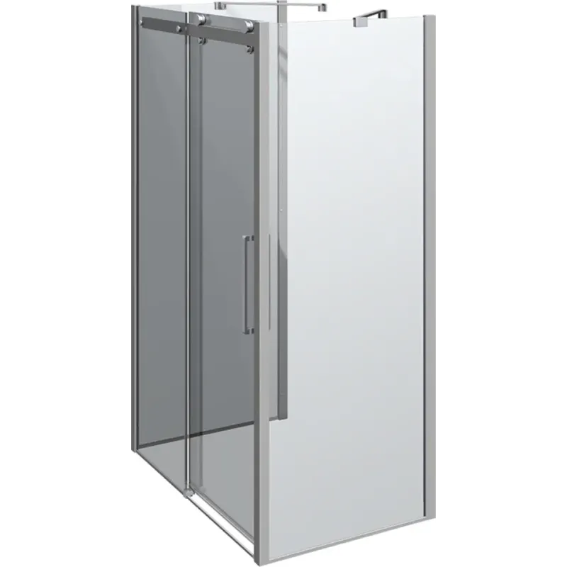 Scanbad Skydedør     Sidepanel Deluxe 1200 800mm Krom Klar