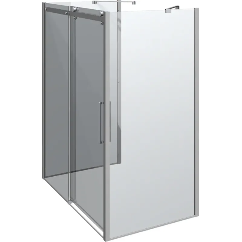 Scanbad Skydedør     Sidepanel Deluxe 1600 1000mm Krom Klar