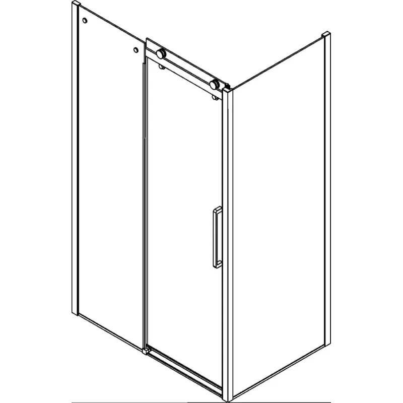 Scanbad Skydedør     Sidepanel Deluxe 1200 1000mm Krom Klar